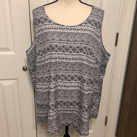 Faded Glory Tops - Faded Glory Plus Sleeveless Blouse